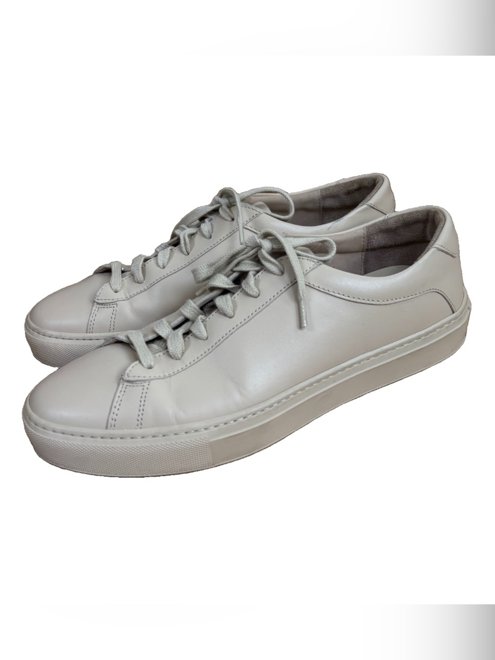 Koio Capri Leather Smooth Sneakers Women’s Size 9 In Limestone Beige Comfort